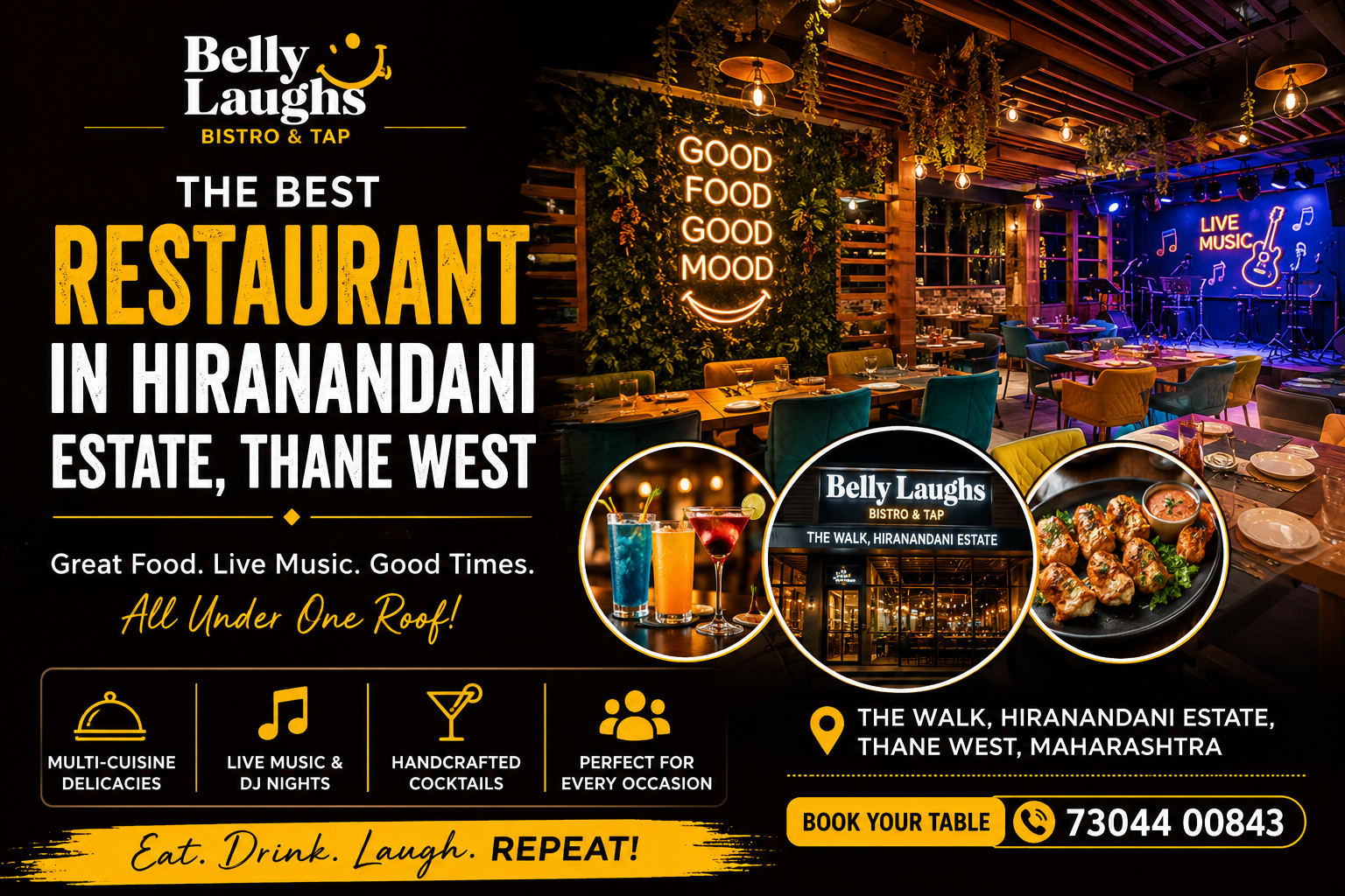 Discover the Best Hiranandani Estate Thane West Restaurant for Great Food & Live Entertainment