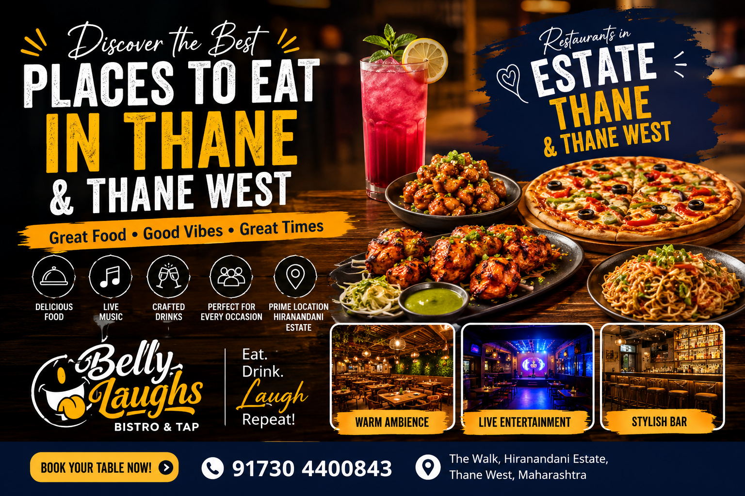 Best Places to Eat in Thane & Thane West – Discover the Finest Restaurants in Hiranandani Estate