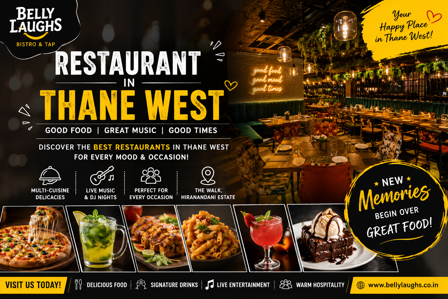 Restaurant in Thane West – Discover the Best Restaurants in Thane West for Food, Music & Memorable Dining